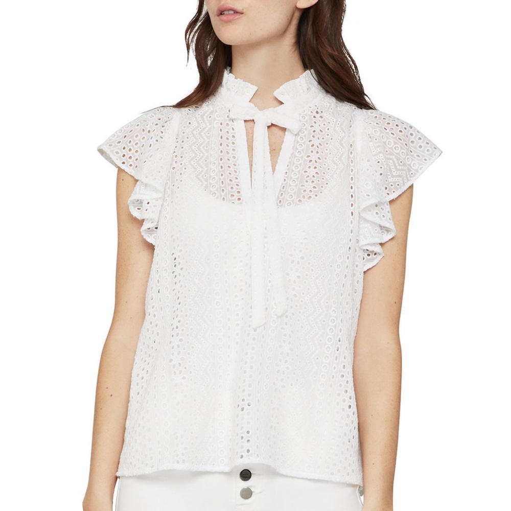 BCBGMAXAZRIA eyelet top